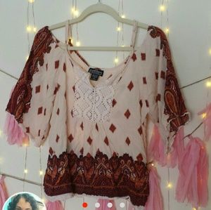 Pink & Red Summery Top size XL